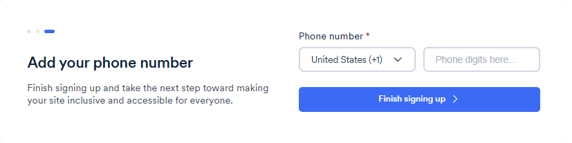 Screenshot of add phone