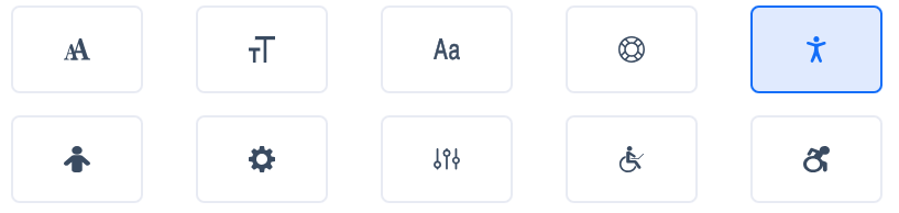 widget trigger icon options