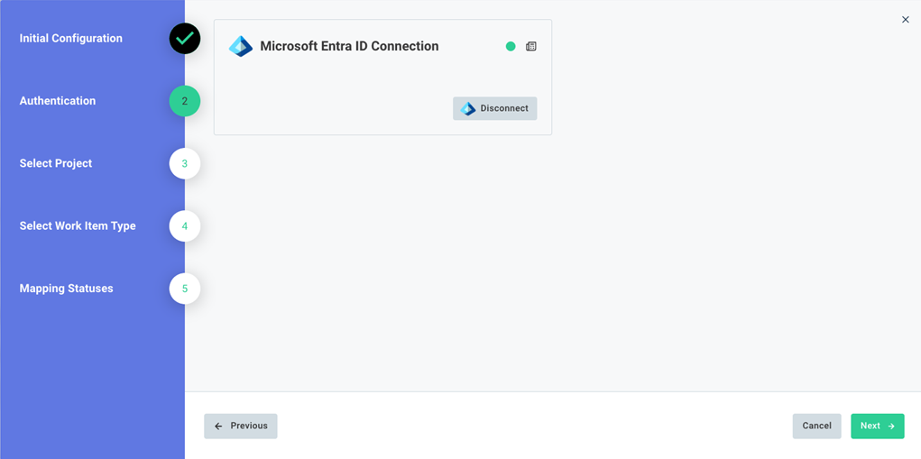 Screenshot of Azure authenticated
