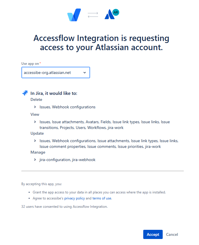 Screenshot of Jira access