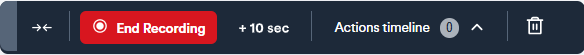 Screenshot of recording toolbar