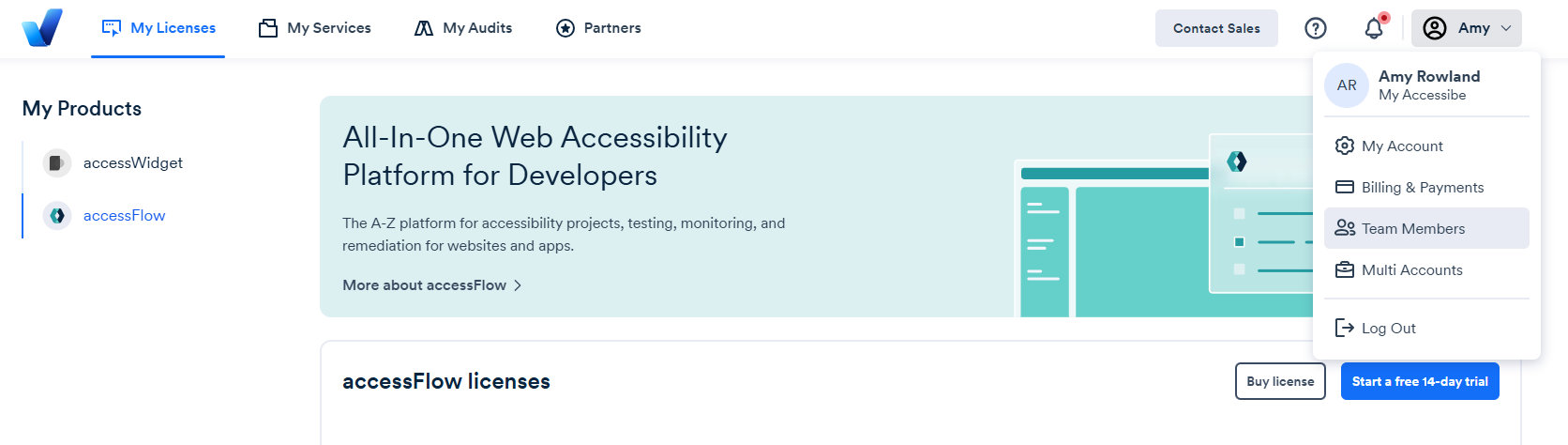 Screenshot of team members