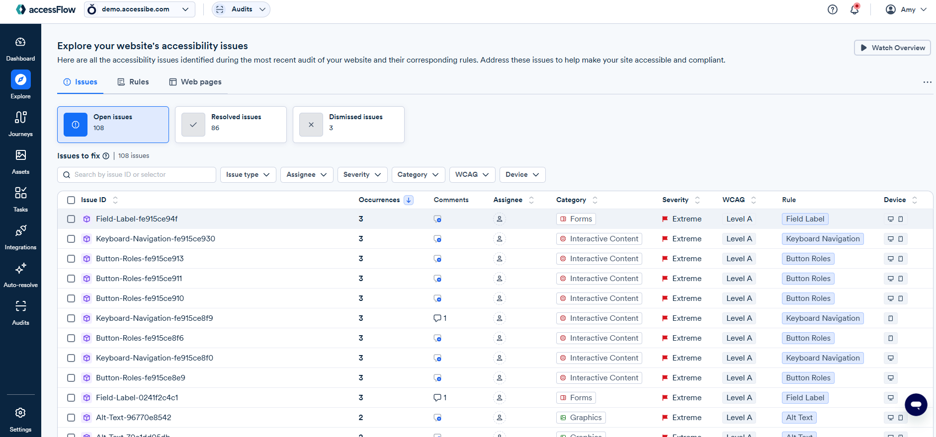 Screenshot of Explore
