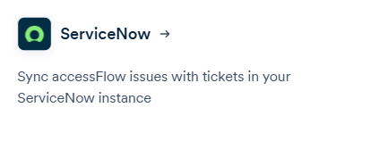 Screenshot of ServiceNow card